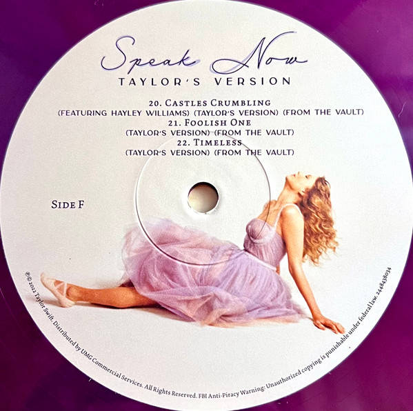 Taylor Swift – Speak Now-Taylor&#039;s Version 3LPcolor
